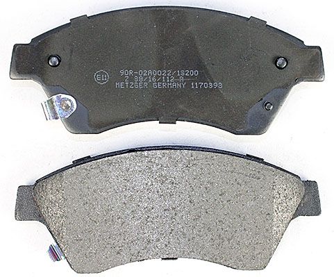 Bremsbelagsatz, Scheibenbremse METZGER 1170393 f&uuml;r OPEL, Vorderachse
