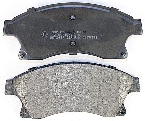 Bremsbelagsatz, Scheibenbremse METZGER 1170393 f&uuml;r OPEL, Vorderachse