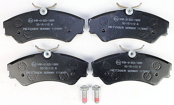 Bremsbelagsatz, Scheibenbremse METZGER 1170397 f&uuml;r VAG, Vorderachse