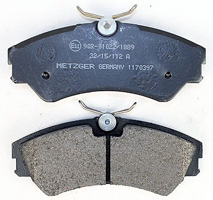 Bremsbelagsatz, Scheibenbremse METZGER 1170397 f&uuml;r VAG, Vorderachse