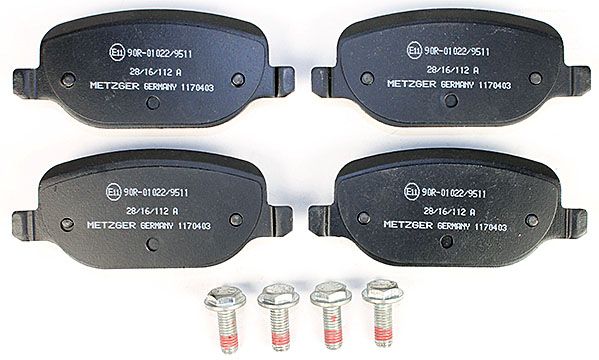 Bremsbelagsatz, Scheibenbremse METZGER 1170403 f&uuml;r ALFA ROMEO LANCIA