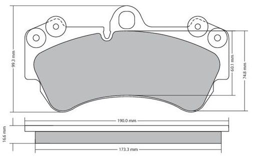 Bremsbelagsatz, Scheibenbremse METZGER 1170405 GREENPARTS f&uuml;r PORSCHE VW