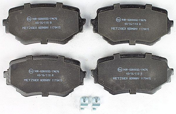 Bremsbelagsatz, Scheibenbremse METZGER 1170415 f&uuml;r SUZUKI, Vorderachse