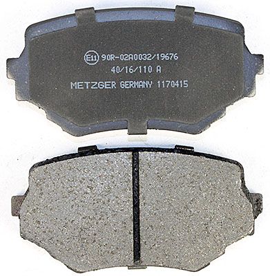 Bremsbelagsatz, Scheibenbremse METZGER 1170415 f&uuml;r SUZUKI, Vorderachse