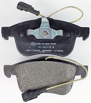 Bremsbelagsatz, Scheibenbremse METZGER 1170424 f&uuml;r ALFA ROMEO, Vorderachse