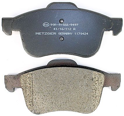 Bremsbelagsatz, Scheibenbremse METZGER 1170424 f&uuml;r ALFA ROMEO, Vorderachse