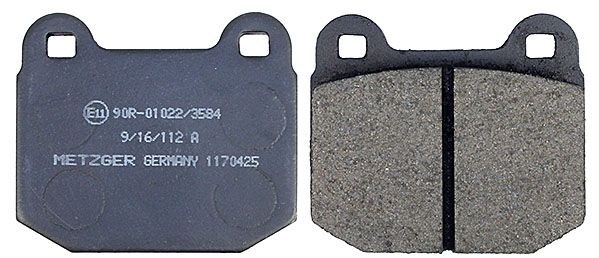 Bremsbelagsatz, Scheibenbremse METZGER 1170425 f&uuml;r ALFA ROMEO OPEL, Vorderachse