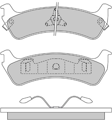 Bremsbelagsatz, Scheibenbremse METZGER 1170434 f&uuml;r FORD FORD USA, Hinterachse
