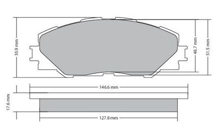 Bremsbelagsatz, Scheibenbremse METZGER 1170443 GREENPARTS f&uuml;r TOYOTA