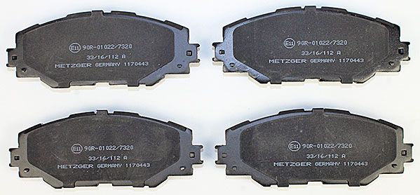 Bremsbelagsatz, Scheibenbremse METZGER 1170443 GREENPARTS f&uuml;r TOYOTA