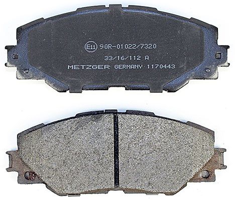 Bremsbelagsatz, Scheibenbremse METZGER 1170443 GREENPARTS f&uuml;r TOYOTA