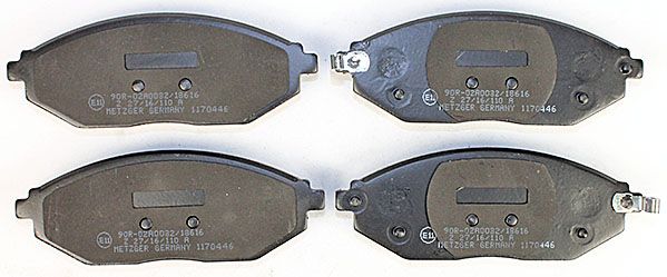 Bremsbelagsatz, Scheibenbremse METZGER 1170446 f&uuml;r CHEVROLET, Vorderachse