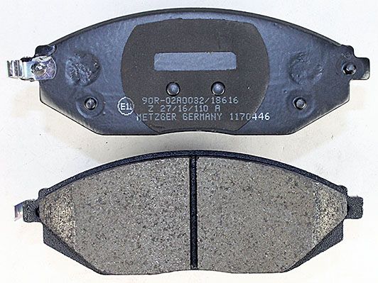 Bremsbelagsatz, Scheibenbremse METZGER 1170446 f&uuml;r CHEVROLET, Vorderachse