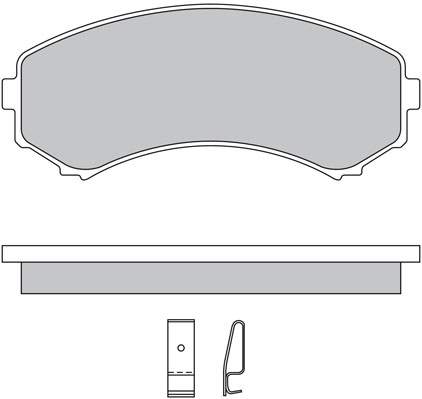 Bremsbelagsatz, Scheibenbremse METZGER 1170450 f&uuml;r MITSUBISHI, Vorderachse