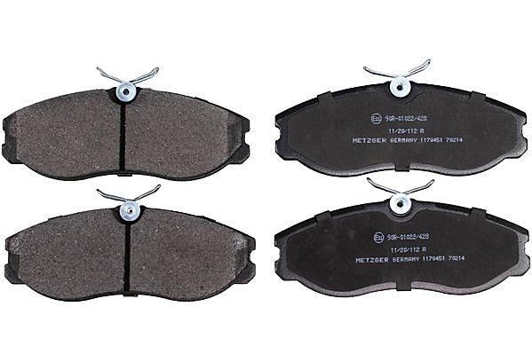 Bremsbelagsatz, Scheibenbremse METZGER 1170451 f&uuml;r FORD NISSAN, Vorderachse
