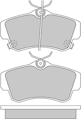 Bremsbelagsatz, Scheibenbremse METZGER 1170459 f&uuml;r CHRYSLER, Vorderachse