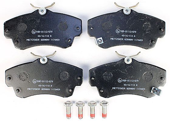 Bremsbelagsatz, Scheibenbremse METZGER 1170459 f&uuml;r CHRYSLER, Vorderachse