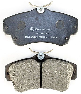 Bremsbelagsatz, Scheibenbremse METZGER 1170459 f&uuml;r CHRYSLER, Vorderachse