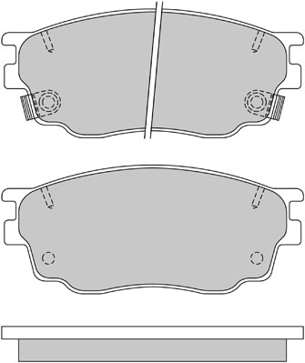 Bremsbelagsatz, Scheibenbremse METZGER 1170461 f&uuml;r MAZDA, Vorderachse
