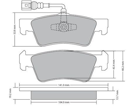 Bremsbelagsatz, Scheibenbremse METZGER 1170465 f&uuml;r VW, Hinterachse