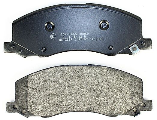 Bremsbelagsatz, Scheibenbremse METZGER 1170468 f&uuml;r OPEL, Vorderachse