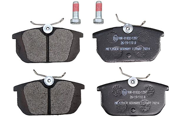 Bremsbelagsatz, Scheibenbremse METZGER 1170487 f&uuml;r ALFA ROMEO FIAT LANCIA
