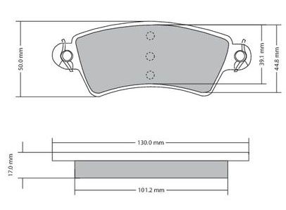 Bremsbelagsatz, Scheibenbremse METZGER 1170499 f&uuml;r CITRO&Euml;N PEUGEOT, Vorderachse