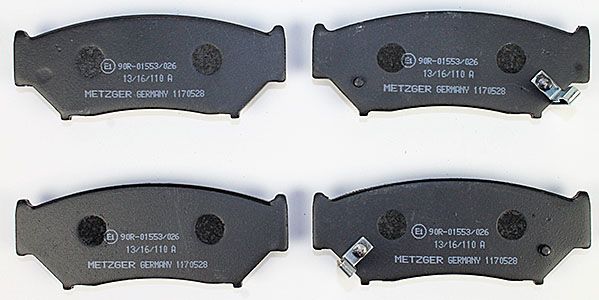 Bremsbelagsatz, Scheibenbremse METZGER 1170528 f&uuml;r SUZUKI, Vorderachse