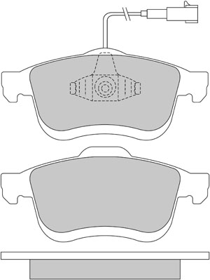 Bremsbelagsatz, Scheibenbremse METZGER 1170542 f&uuml;r FIAT LANCIA OPEL, Vorderachse