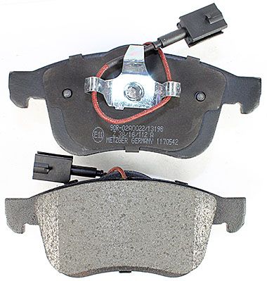 Bremsbelagsatz, Scheibenbremse METZGER 1170542 f&uuml;r FIAT LANCIA OPEL, Vorderachse