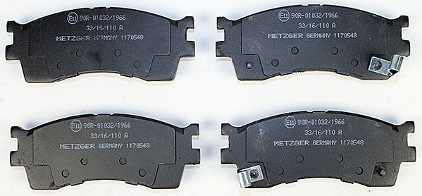 Bremsbelagsatz, Scheibenbremse METZGER 1170548 f&uuml;r KIA, Vorderachse