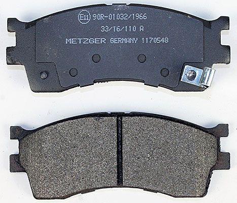 Bremsbelagsatz, Scheibenbremse METZGER 1170548 f&uuml;r KIA, Vorderachse