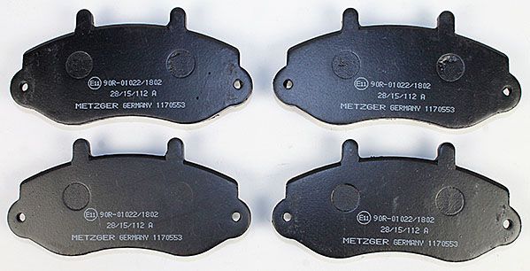 Bremsbelagsatz, Scheibenbremse METZGER 1170553 f&uuml;r OPEL RENAULT, Vorderachse