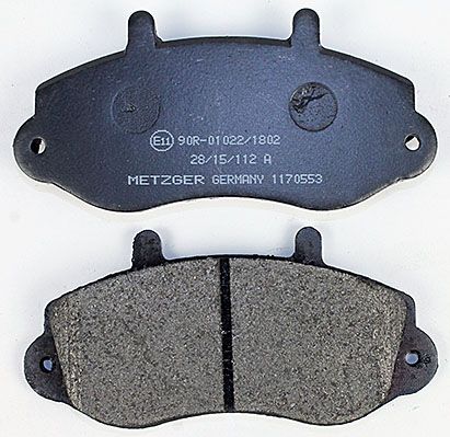 Bremsbelagsatz, Scheibenbremse METZGER 1170553 f&uuml;r OPEL RENAULT, Vorderachse