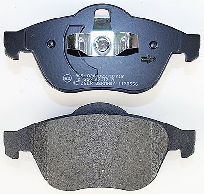 Bremsbelagsatz, Scheibenbremse METZGER 1170556 f&uuml;r RENAULT, Vorderachse