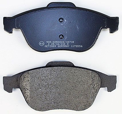 Bremsbelagsatz, Scheibenbremse METZGER 1170556 f&uuml;r RENAULT, Vorderachse