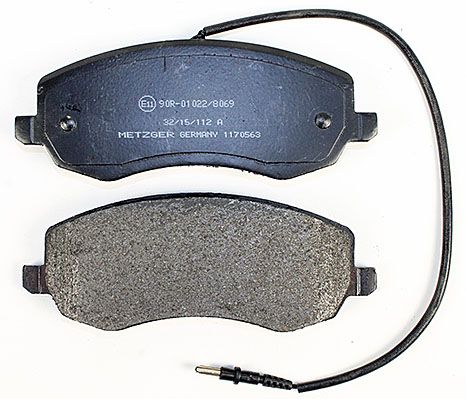 Bremsbelagsatz, Scheibenbremse METZGER 1170563 f&uuml;r CITRO&Euml;N FIAT PEUGEOT