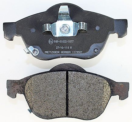 Bremsbelagsatz, Scheibenbremse METZGER 1170587 f&uuml;r TOYOTA, Vorderachse