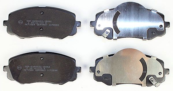 Bremsbelagsatz, Scheibenbremse METZGER 1170588 f&uuml;r HYUNDAI, Vorderachse