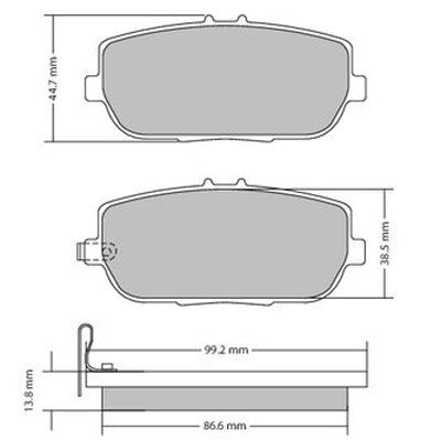 Bremsbelagsatz, Scheibenbremse METZGER 1170617 f&uuml;r MAZDA, Hinterachse