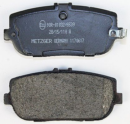 Bremsbelagsatz, Scheibenbremse METZGER 1170617 f&uuml;r MAZDA, Hinterachse