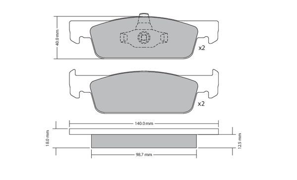 Bremsbelagsatz, Scheibenbremse METZGER 1170621 f&uuml;r RENAULT DACIA SMART