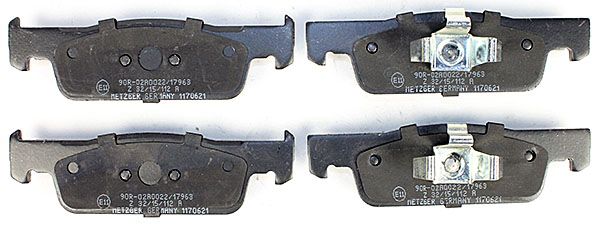 Bremsbelagsatz, Scheibenbremse METZGER 1170621 f&uuml;r RENAULT DACIA SMART