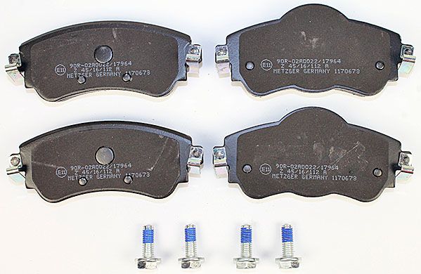 Bremsbelagsatz, Scheibenbremse METZGER 1170673 f&uuml;r CITRO&Euml;N, Vorderachse