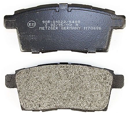 Bremsbelagsatz, Scheibenbremse METZGER 1170686 f&uuml;r FORD MAZDA, Hinterachse