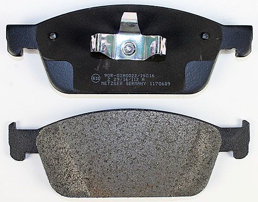 Bremsbelagsatz, Scheibenbremse METZGER 1170689 GREENPARTS f&uuml;r FORD, Vorderachse
