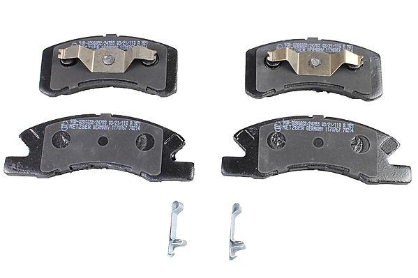 Bremsbelagsatz, Scheibenbremse METZGER 1170767 f&uuml;r DAIHATSU, Vorderachse