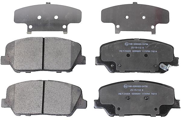 Bremsbelagsatz, Scheibenbremse METZGER 1170780 GREENPARTS f&uuml;r HYUNDAI KIA