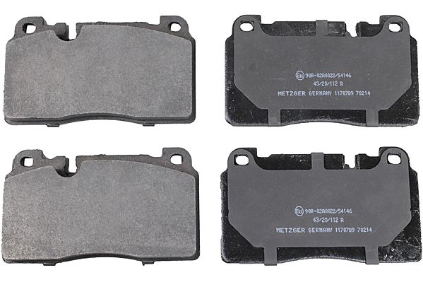 Bremsbelagsatz, Scheibenbremse METZGER 1170789 GREENPARTS f&uuml;r PORSCHE VAG