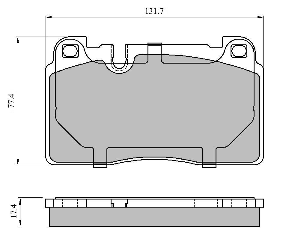 Bremsbelagsatz, Scheibenbremse METZGER 1170789 GREENPARTS f&uuml;r PORSCHE VAG